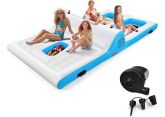  Plovoucí ostrov COSTWAY Gigante, Isla pro 4-6osob + Compresor 1300 W